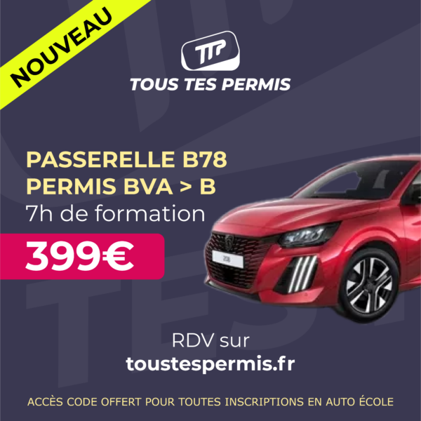 Passerelle boite auto à boite manuelle avec tous Tes Permis dans les Yvelines 78